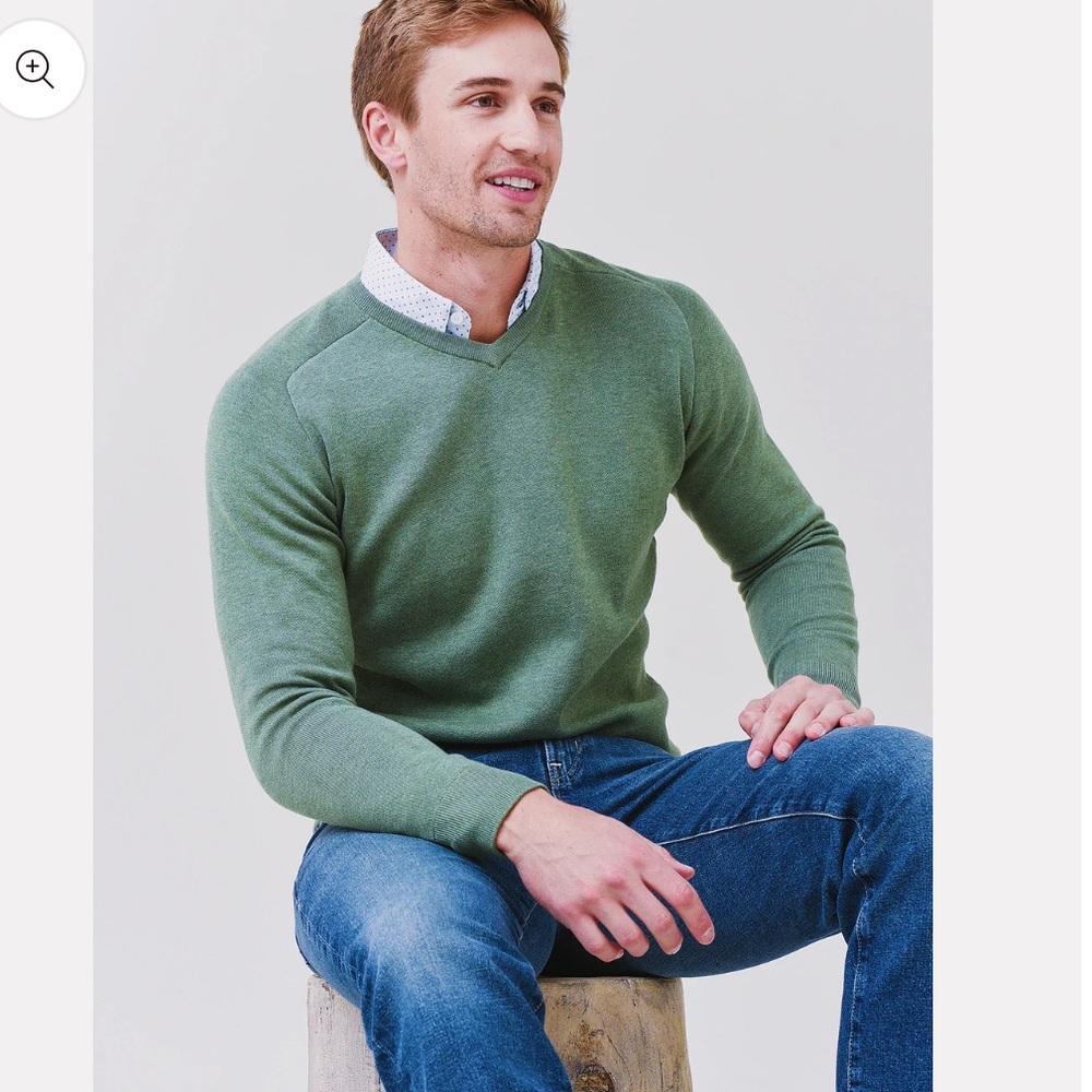 Peter Millar Crown Crafted Men's Deuce Interlock V-Neck Sweater M NWOT